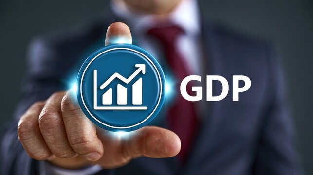 Business growth chart and economic progress indicator