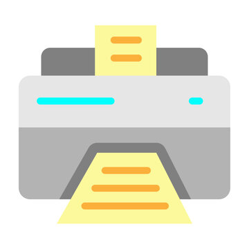 Printer Vector Flat Icon Design