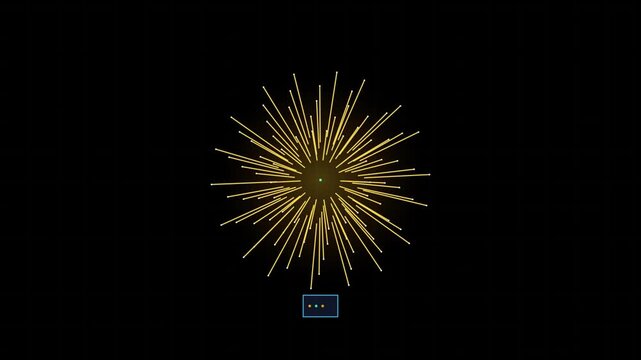 Abstract digital light bursts emanating from a central source against a dark background