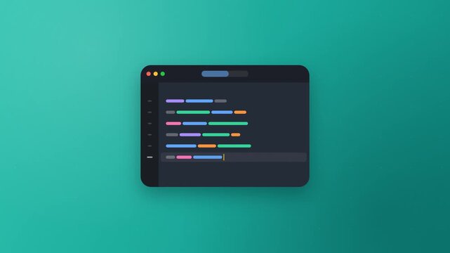 Programming Script Lines Typing Animation In Window Icon