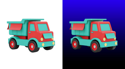 Colorful toy dump truck 3D © Khandakar