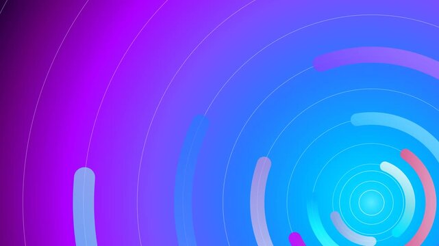 Abstract Vibrant Neon Light Trails Rotating in Circular Motion Background Loop