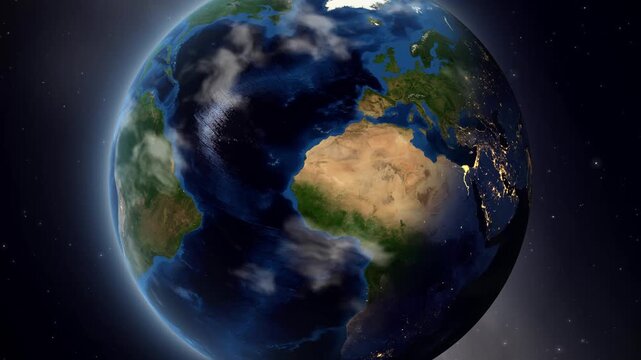 Earth Zoom In to Arzamas Russia Pin Drop Satellite Animation