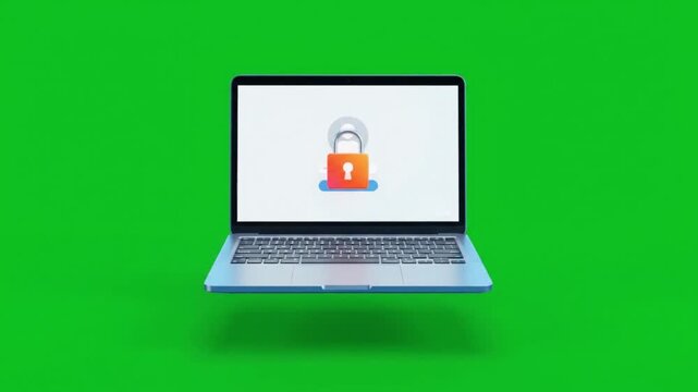 Laptop Account Security with Locked Profile on Green Screen