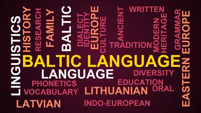 Baltic Language Word Cloud