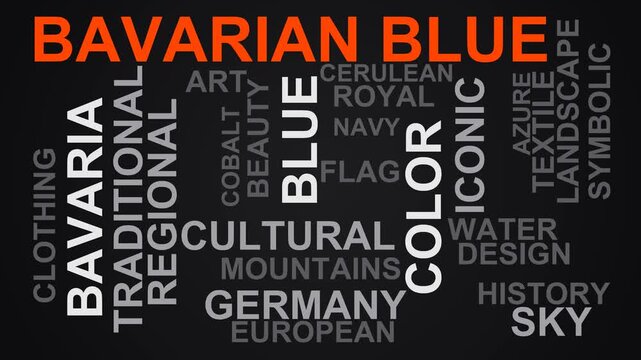Bavarian Blue Word Cloud