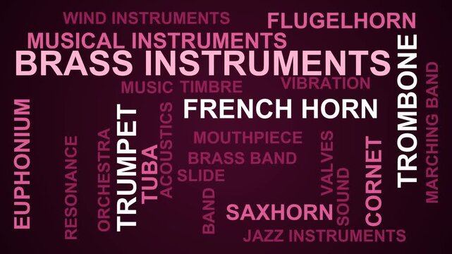 Brass Instruments Word Cloud