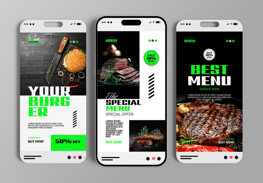 Food Social Media Story Design Layout