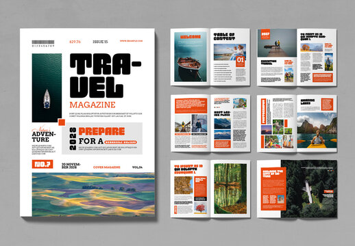 Travel Magazine Template Layout
