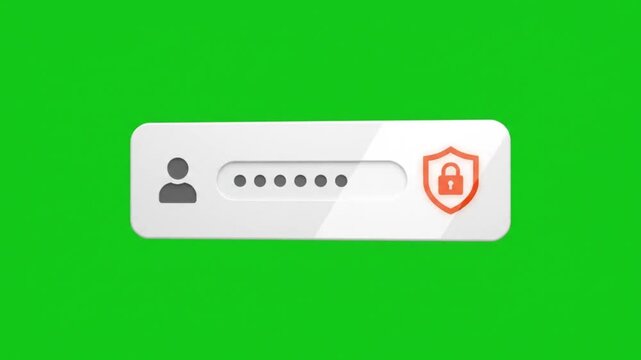 Authentication Panel Access Denied Animation on Green Screen