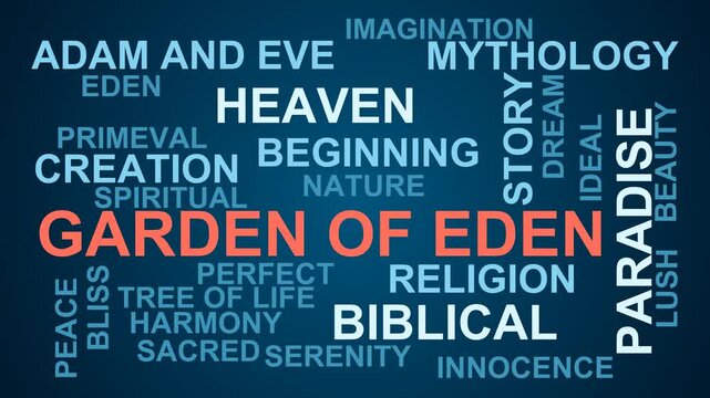 Garden Of Eden Word Cloud