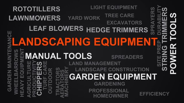 Landscaping Equipment Word Cloud