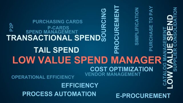 Low Value Spend Manager Word Cloud