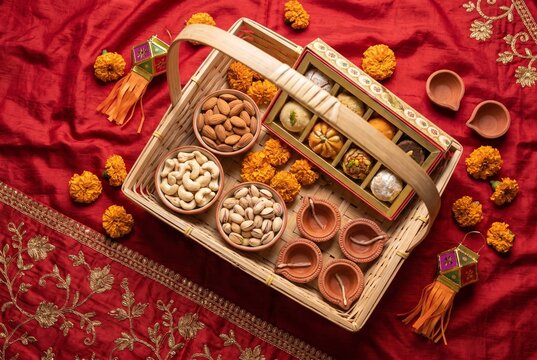 Diwali gift hamper with dry fruits