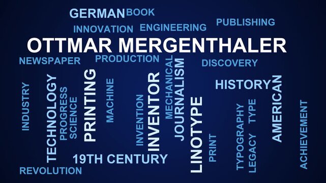Ottmar Mergenthaler Word Cloud