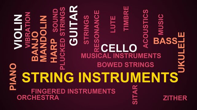 String Instruments Word Cloud