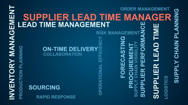 Supplier Lead Time Manager Word Cloud