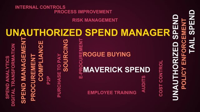 Unauthorized Spend Manager Word Cloud