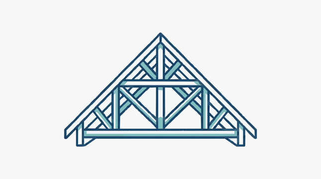 Gabled Roof Truss Construction Framework.