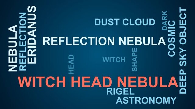 Witch Head Nebula Word Cloud