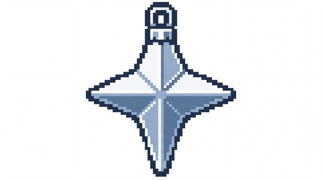 Winter solstice star ornament vektor pixel art on white background