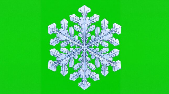 Winter solstice vektor snowflake illustration on green background