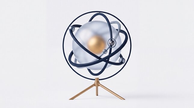 Winter solstice vektor 3d armillary sphere scientific model