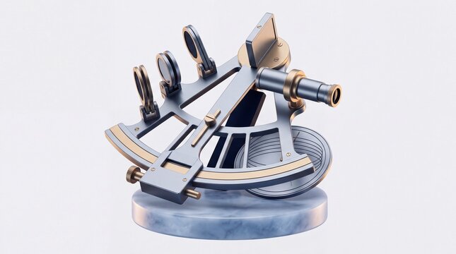 Winter solstice navigation sextant vektor illustration