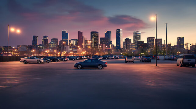 Modern Cityscape & Urban Skyline Images for Adobe Stock: High-Resolution Sunset and Sunrise Scenes, Skyscrapers, Glass Buildings, Wet Road Reflections and Business District Landscapes