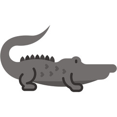 Obraz premium Cuban Crocodile icon vector illustration