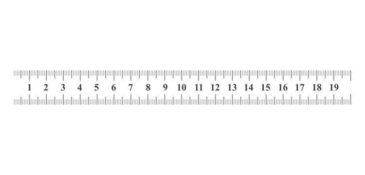 Ruler Measurement Scale Graphic with Numbered Centimeter Markings, Precision Measuring Guide and Horizontal Scale Design