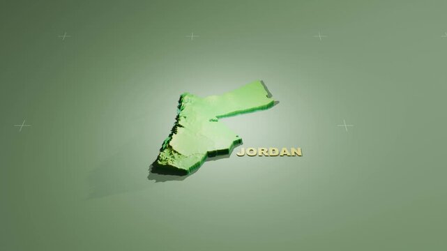 Detailed 3D Terrain and Elevation Map of Jordan