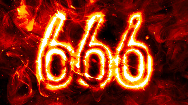 666 is the number of the beast hell devil poster