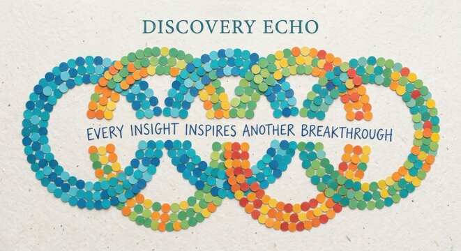 Colorful Discovery Echo Pattern of Overlapping Dots
