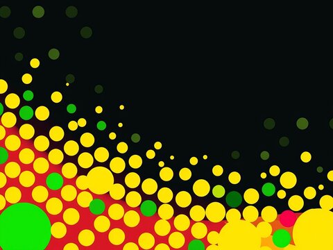 vibrant green and yellow dots fill modern pop art background with retro comics flair, retro, colors