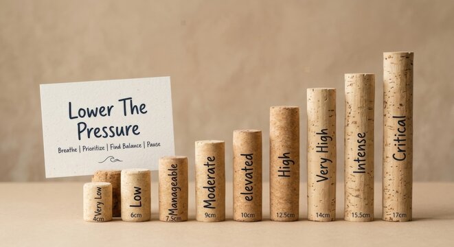 Cork Cylinders Displaying Pressure Levels in Graduated Scale
