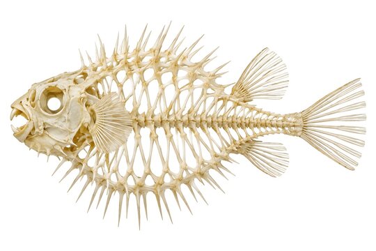fishbone on white