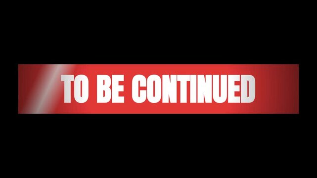 To be continued typography motion graphics with colorful sliding blocks