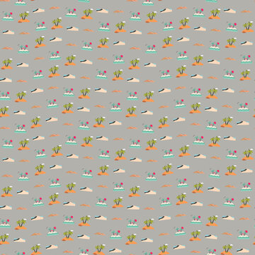 Tropical Island and Sand Dune Pattern
