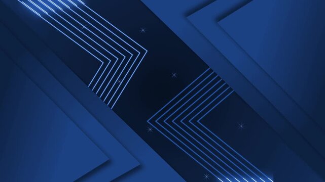 Abstract geometric background with glowing lines diagonal layers and modern futuristic design animation