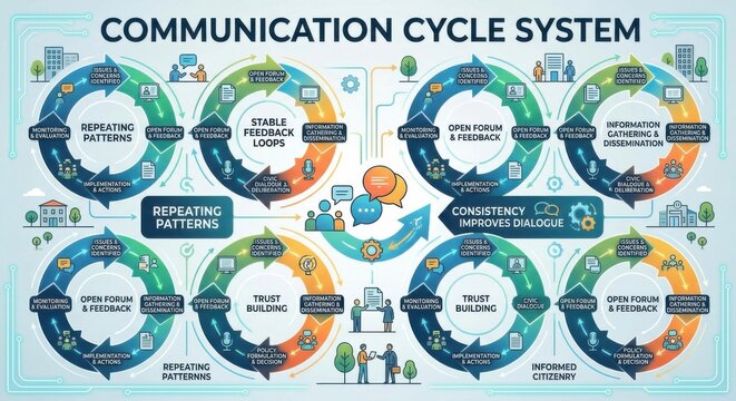 Diagram of Civic Communication Cycles and Feedback Loops