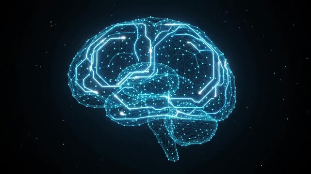 Digital computer circuit board shaped like human brain