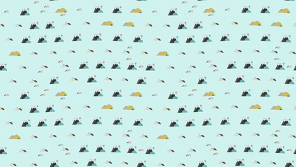 Stylized Mountain Landscape Pattern © nurlelania