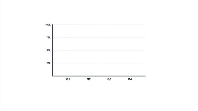 Business growth bar chart infographic data statistics financial analysis modern flat design presentation corporate marketing dashboard report analytics display