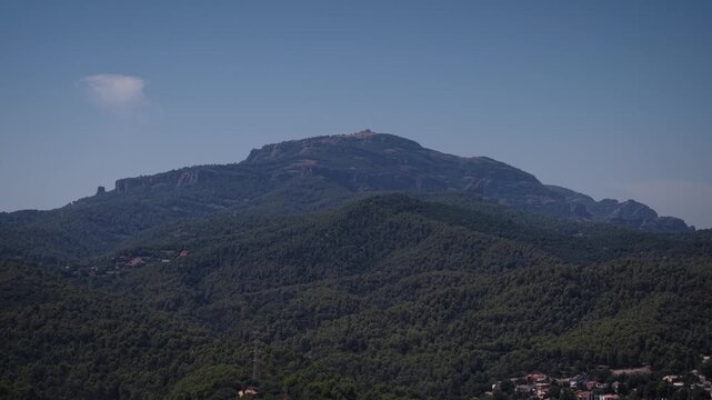 4K drone footage of La Mola mountain, Catalonia, Spain. High quality 4k footage