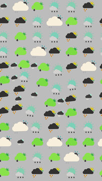 Various Weather Icons Pattern