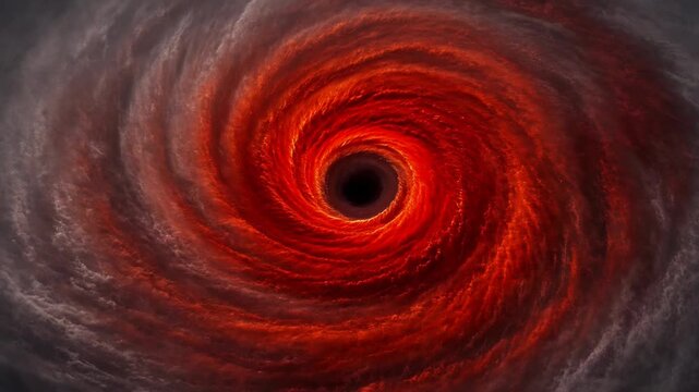 Vibrant Swirling Cosmic Vortex with Fiery Orange and Red Hues