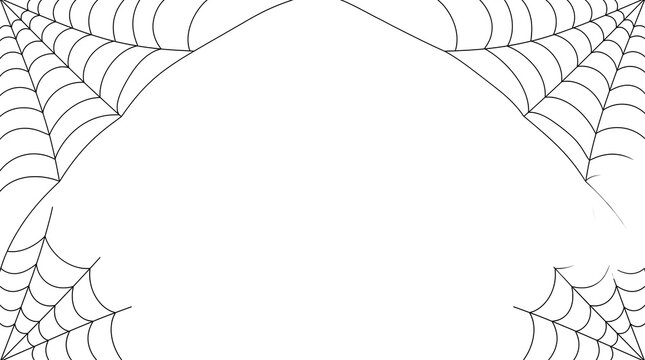 Spider web vector illustration. Spooky cobweb corner design for Halloween