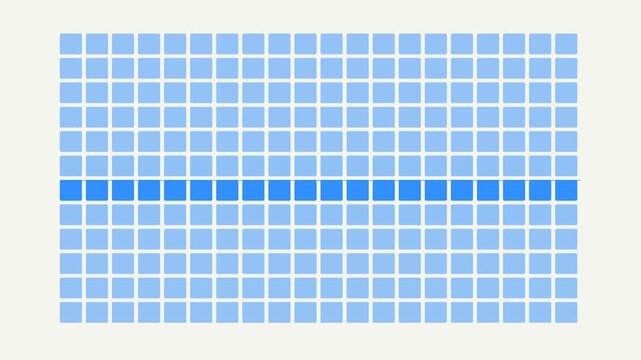 Rounded Square Grid Data Processing Animation Blue And Red