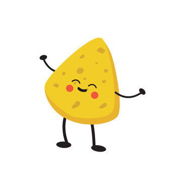 Happy Cheese Wedge Cartoon Character Vector Illustration.

